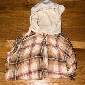 Women’s Plaid American Eagle Hooded Flannel